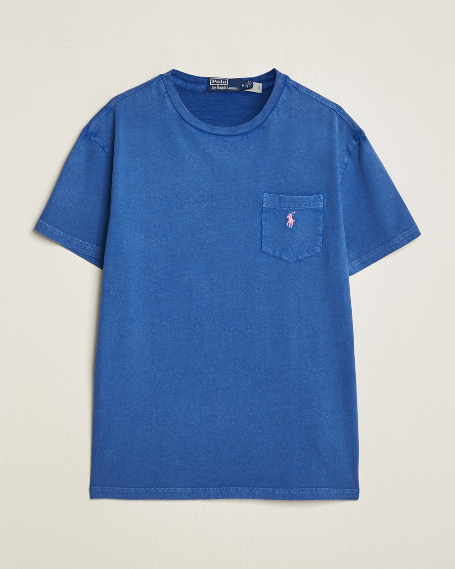Men | T-Shirts | Polo Ralph Lauren | Cotton Linen Crew Neck T-Shirt Beach Royal