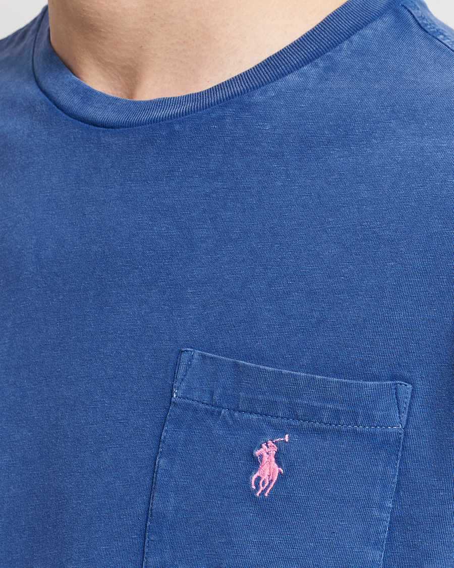 Men | T-Shirts | Polo Ralph Lauren | Cotton Linen Crew Neck T-Shirt Beach Royal