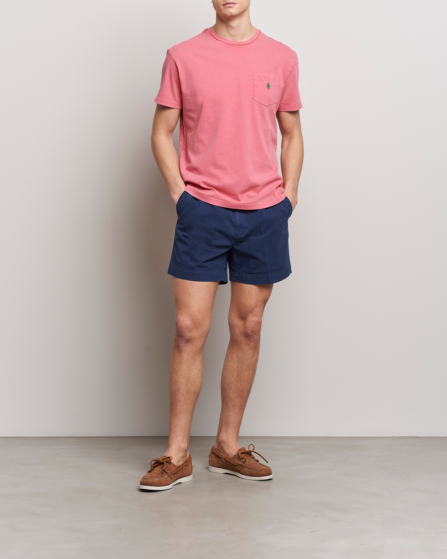 Men | T-Shirts | Polo Ralph Lauren | Cotton Linen Crew Neck T-Shirt Pale Red