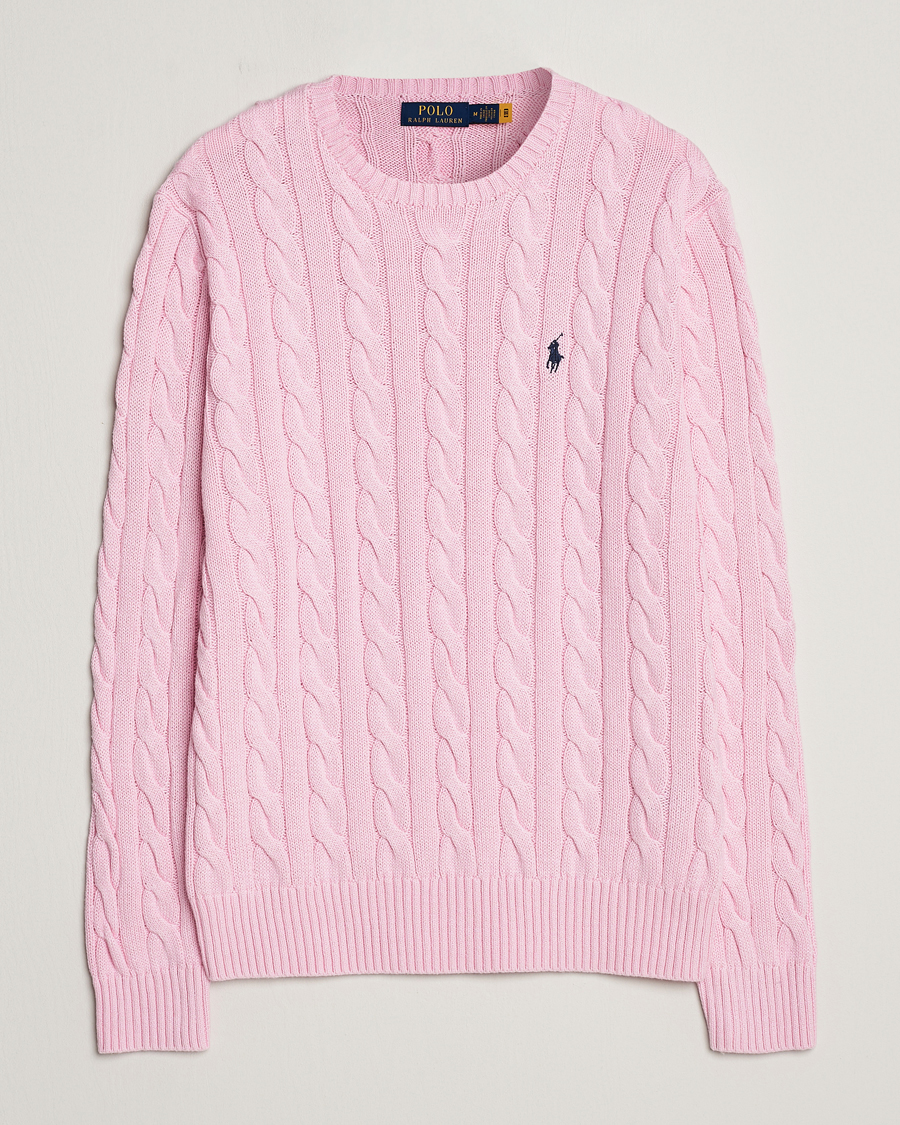 Men | Sweaters & Knitwear | Polo Ralph Lauren | Cotton Cable Pullover Carmel Pink