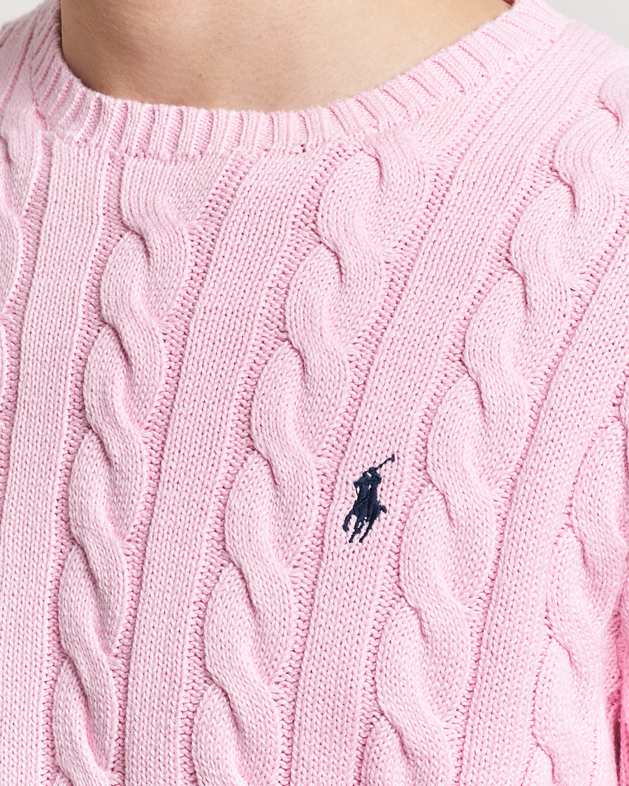 Men | Sweaters & Knitwear | Polo Ralph Lauren | Cotton Cable Pullover Carmel Pink