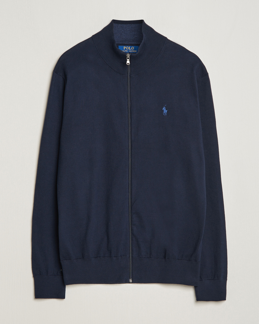 Men | Sweaters & Knitwear | Polo Ralph Lauren | Cotton Full-Zip Hunter Navy