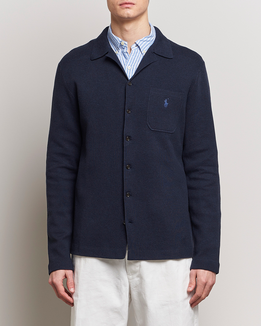 Men | Sweaters & Knitwear | Polo Ralph Lauren | Cotton Knitted Cardigan Navy Heather