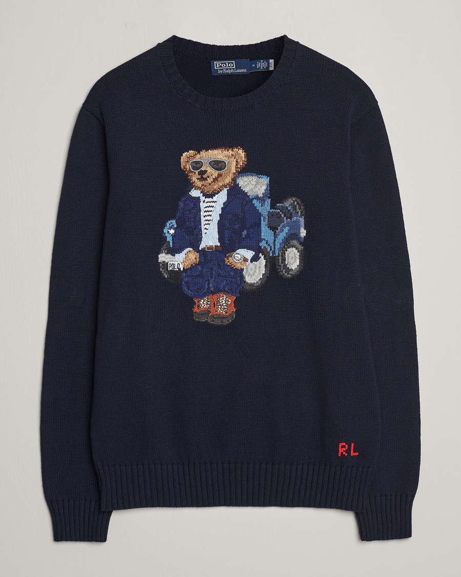 Men | Sweaters & Knitwear | Polo Ralph Lauren | Knitted Bear Sweater Aviator Navy