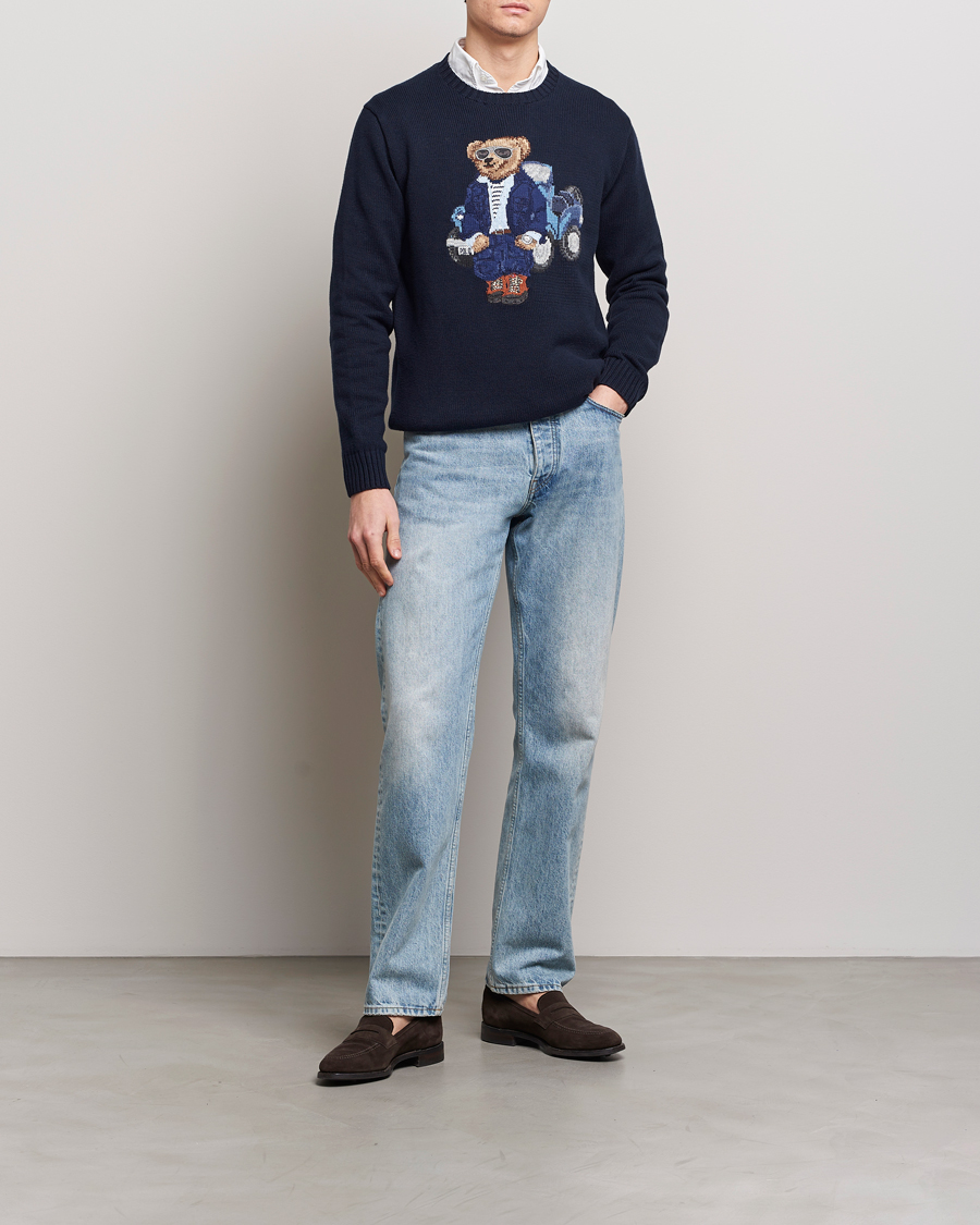 Men | Sweaters & Knitwear | Polo Ralph Lauren | Knitted Bear Sweater Aviator Navy