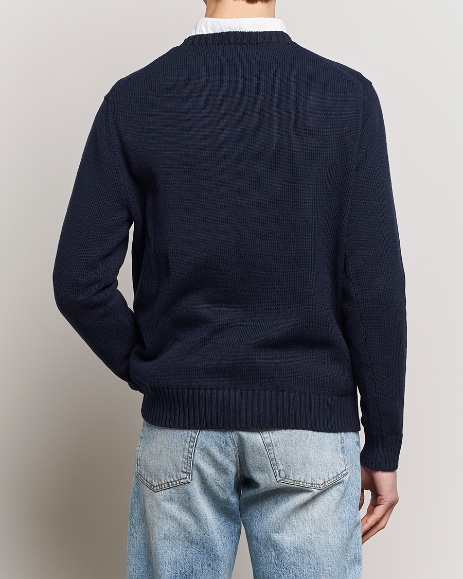 Men | Sweaters & Knitwear | Polo Ralph Lauren | Knitted Bear Sweater Aviator Navy