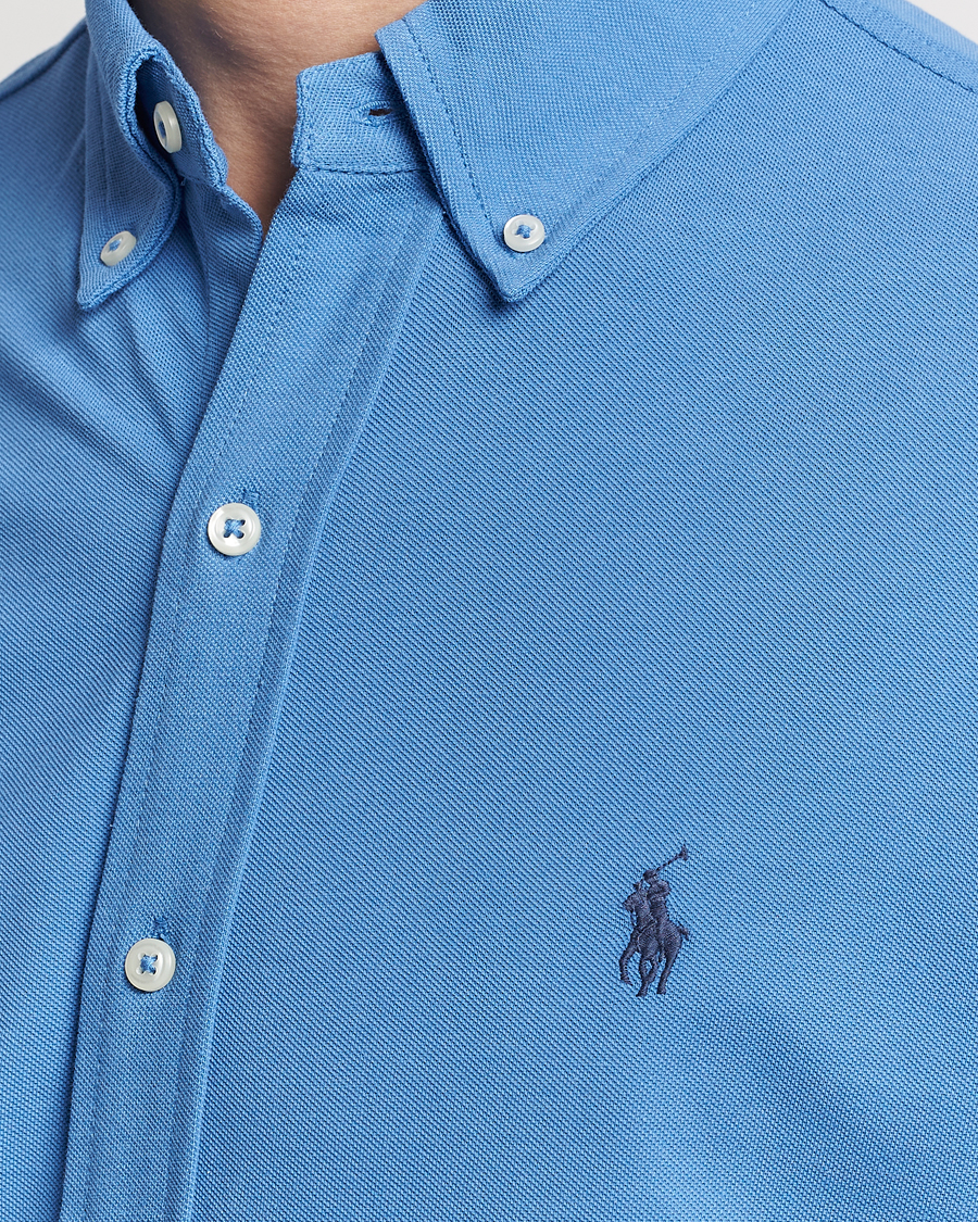 Men | Shirts | Polo Ralph Lauren | Featherweight Mesh Shirt New England Blue