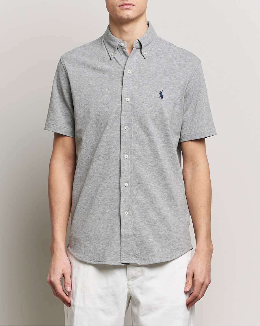 Men | Shirts | Polo Ralph Lauren | Featherweight Mesh Short Sleeve Shirt Andover Heather