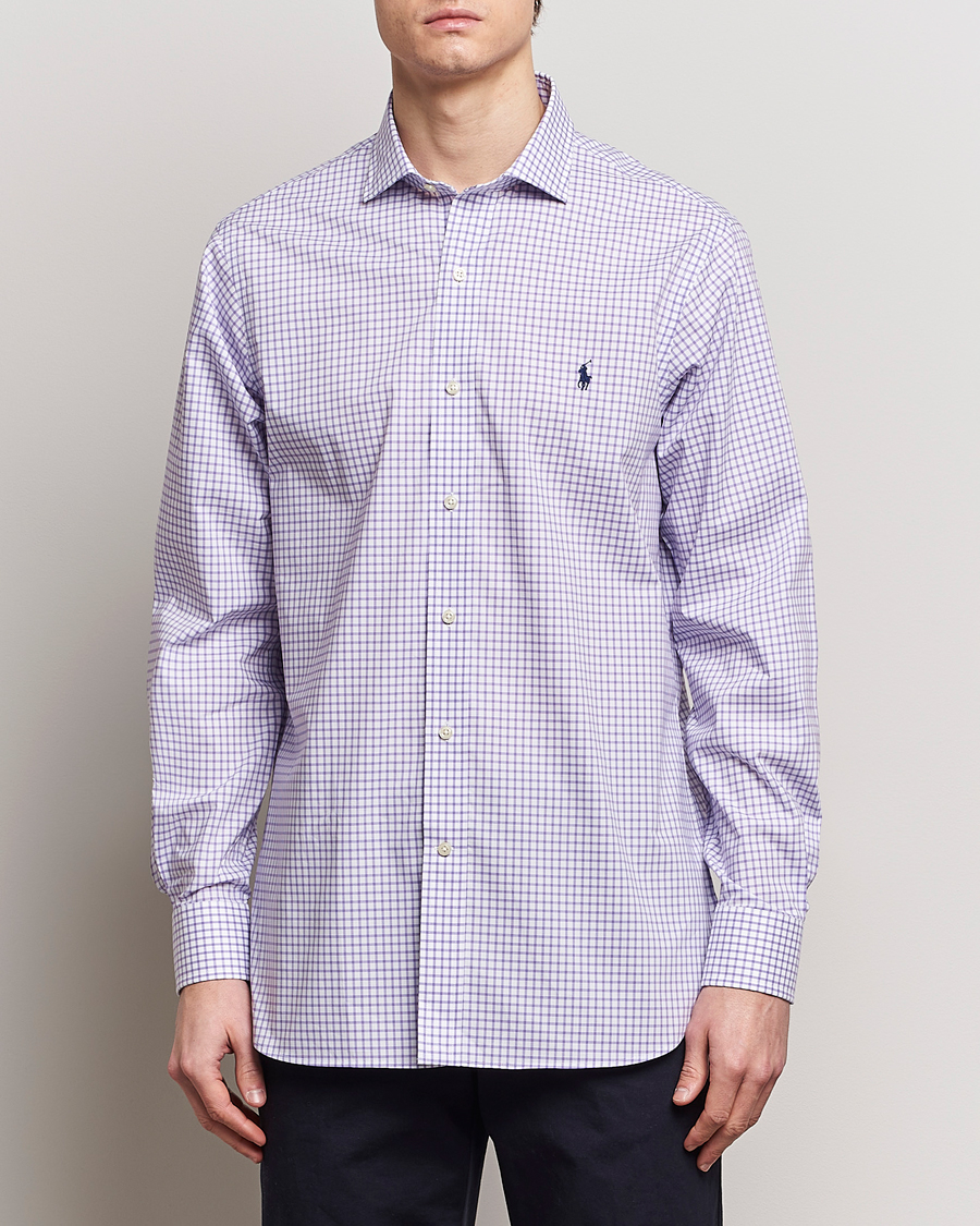 Men | Shirts | Polo Ralph Lauren | Custom Fit Poplin Shirt Purple/White