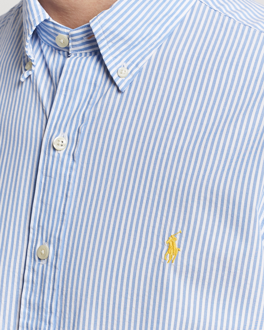 Men | Shirts | Polo Ralph Lauren | Seersucker Short Sleeve Striped Shirt Blue/White