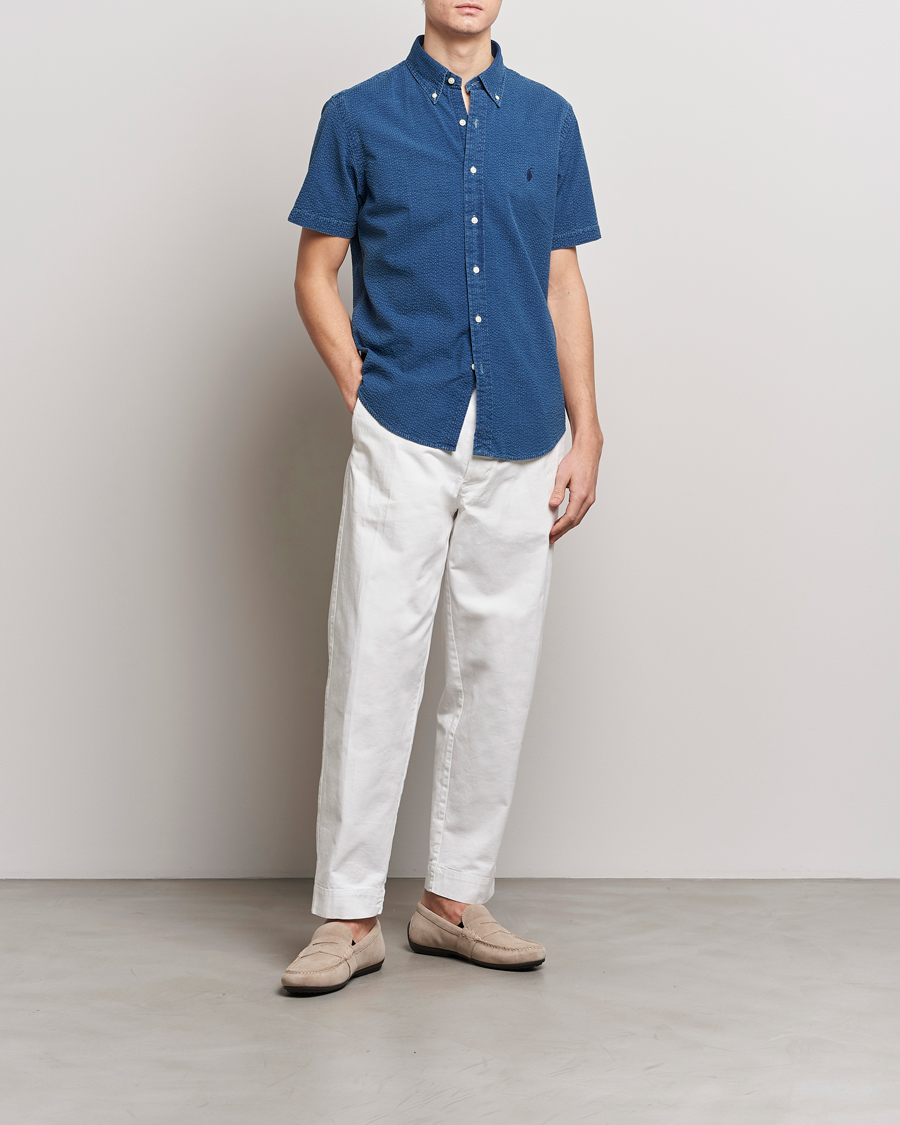 Men | Shirts | Polo Ralph Lauren | Seersucker Short Sleeve Shirt Dark Indigo