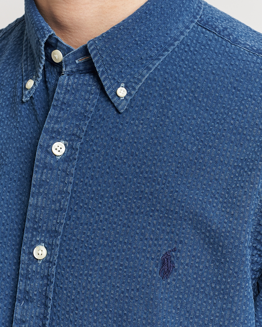 Men | Shirts | Polo Ralph Lauren | Seersucker Short Sleeve Shirt Dark Indigo