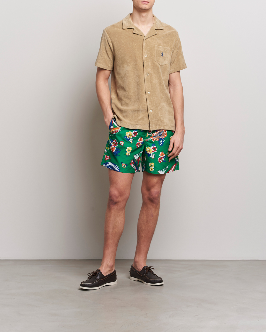 Men | Shirts | Polo Ralph Lauren | Cotton Terry Short Sleeve Shirt Coastal Beige