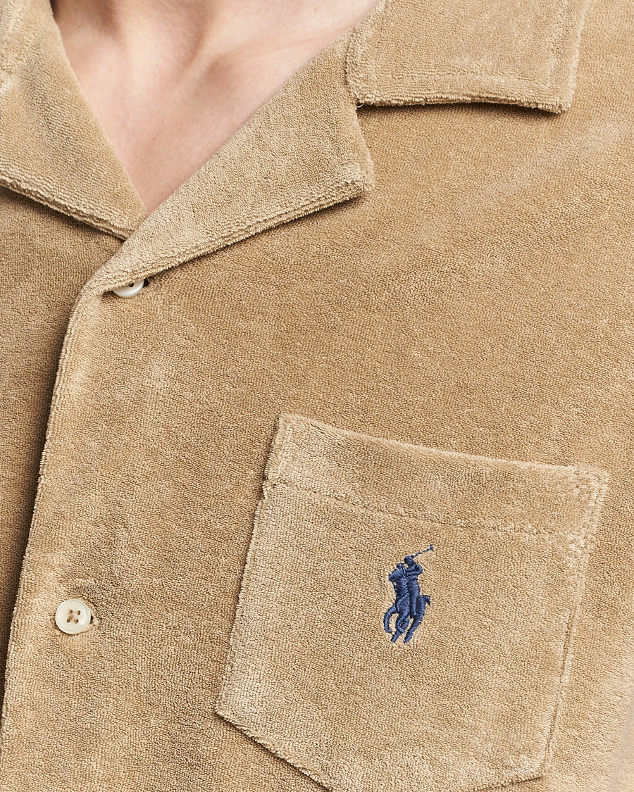 Men | Shirts | Polo Ralph Lauren | Cotton Terry Short Sleeve Shirt Coastal Beige