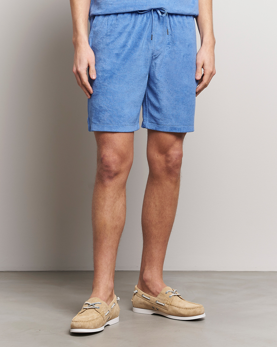 Men | Shorts | Polo Ralph Lauren | Cotton Terry Drawstring Shorts Harbour Island Blue