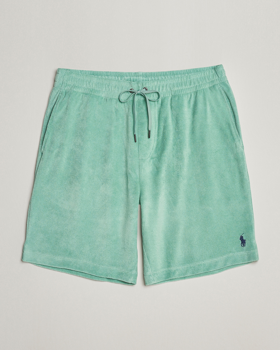 Men | Shorts | Polo Ralph Lauren | Cotton Terry Drawstring Shorts Celadon