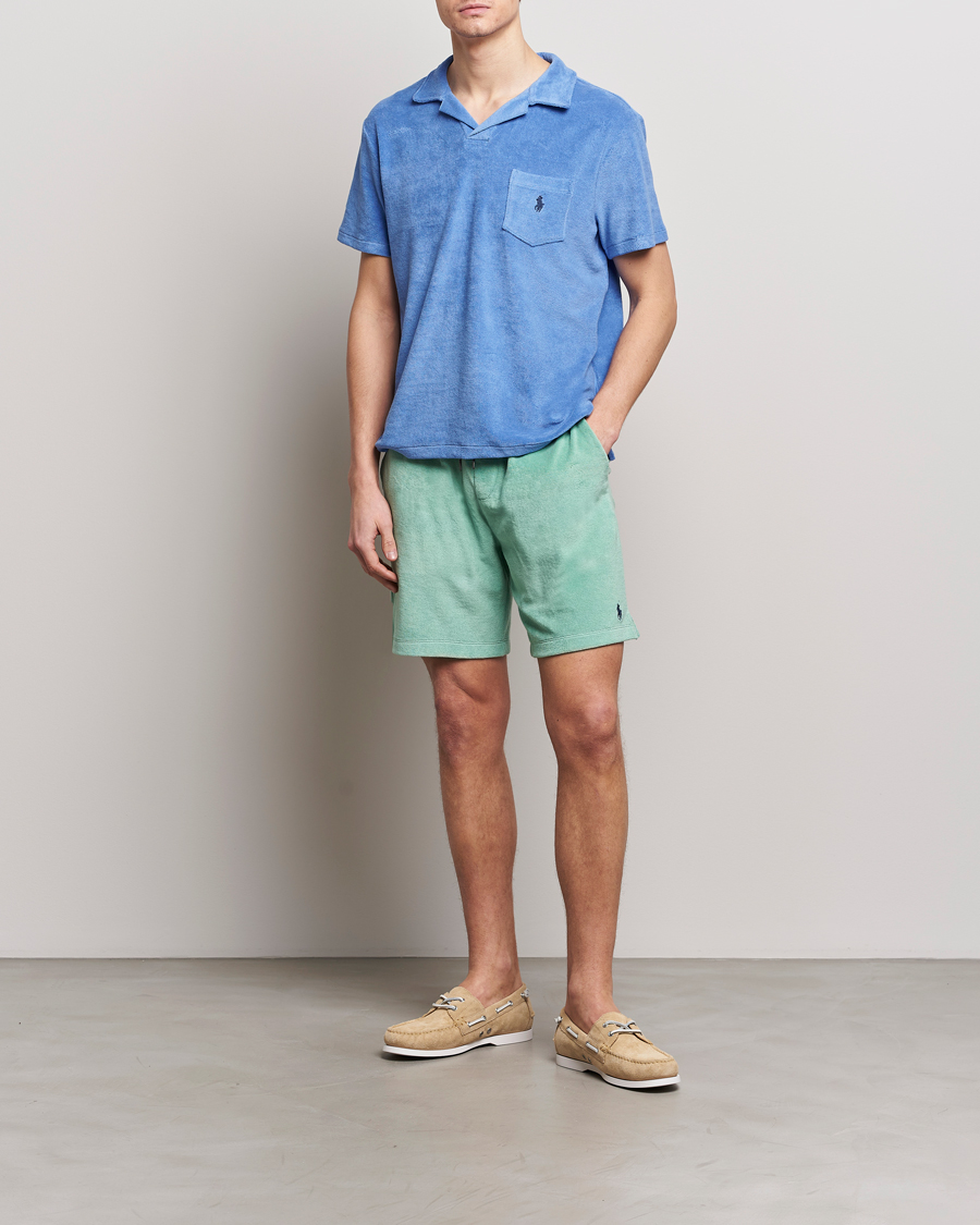 Men | Shorts | Polo Ralph Lauren | Cotton Terry Drawstring Shorts Celadon