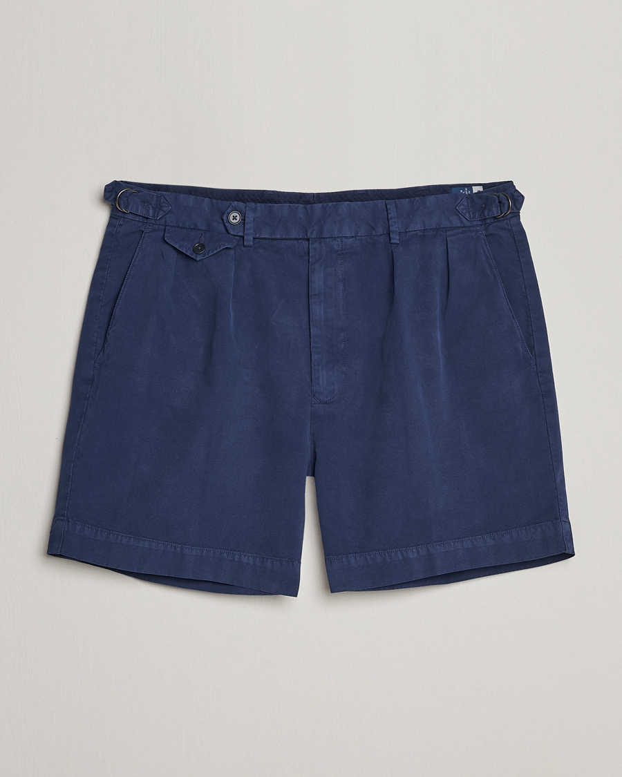 Men | Shorts | Polo Ralph Lauren | Pleated Featherweight Twill Shorts Newport Navy