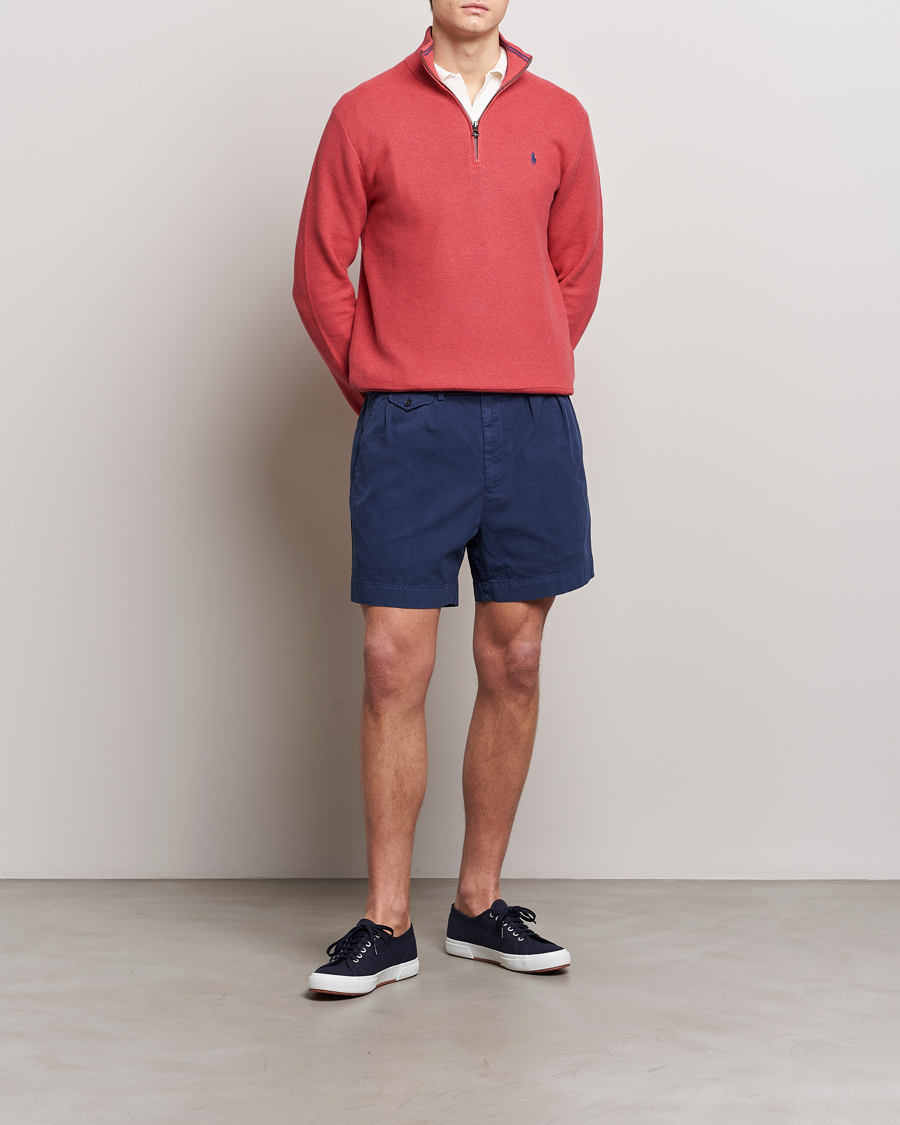 Men | Shorts | Polo Ralph Lauren | Pleated Featherweight Twill Shorts Newport Navy