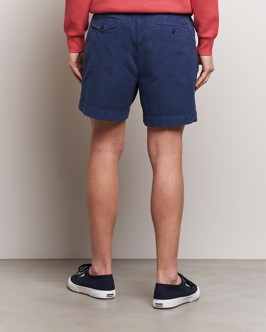 Men | Shorts | Polo Ralph Lauren | Pleated Featherweight Twill Shorts Newport Navy