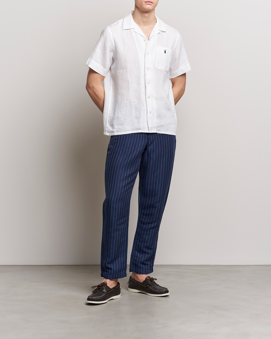 Men | Trousers | Polo Ralph Lauren | Prepster V2 Linen Trousers Navy