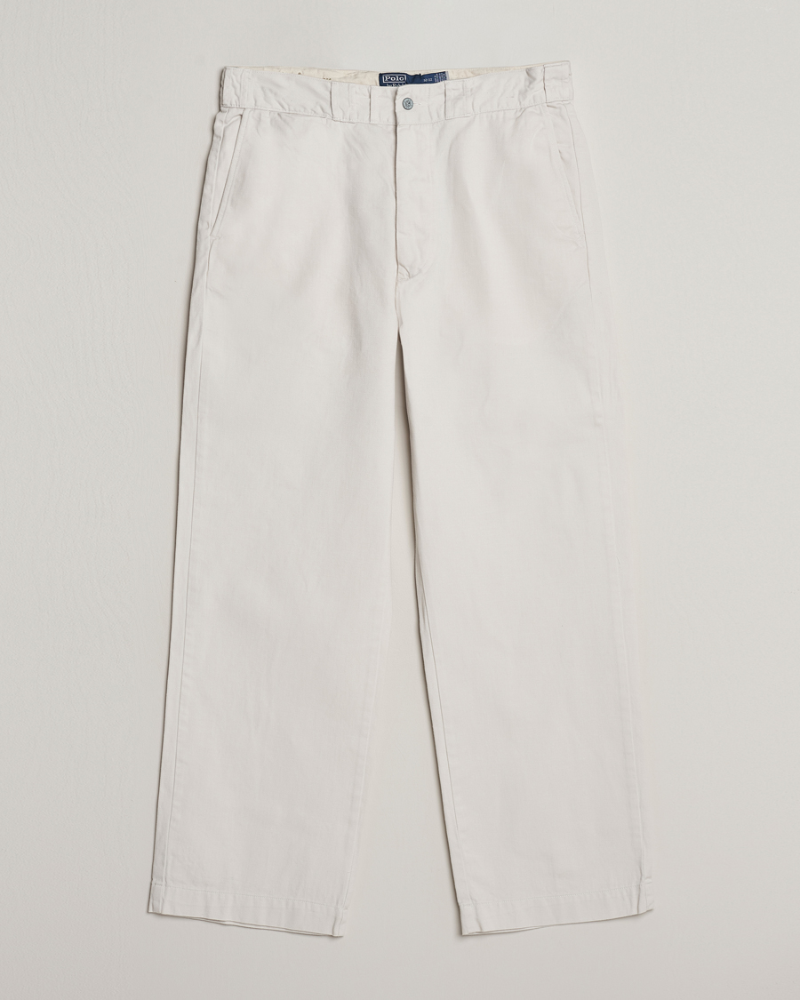 Men | Trousers | Polo Ralph Lauren | Rustic Twill Chinos Deckwash White