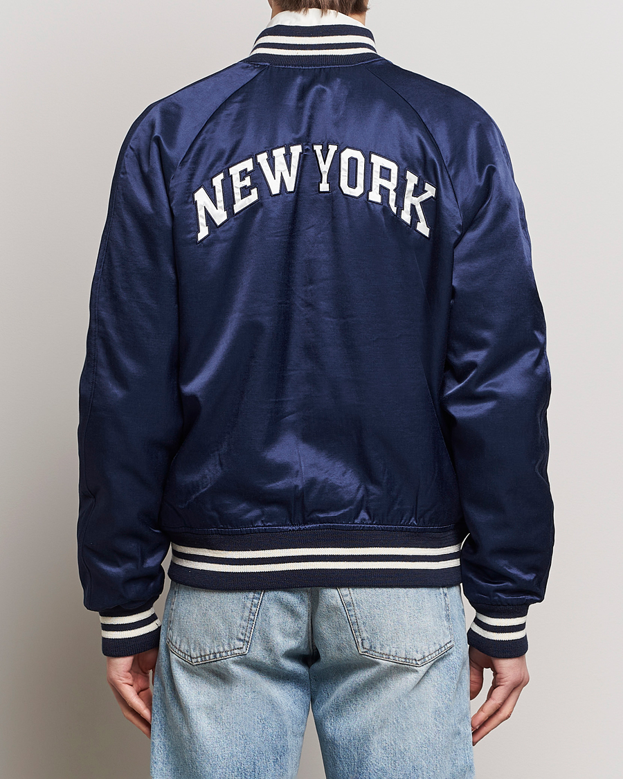 Men | Coats & Jackets | Polo Ralph Lauren | Varsity Bomber Satin Jacket Aviator Navy
