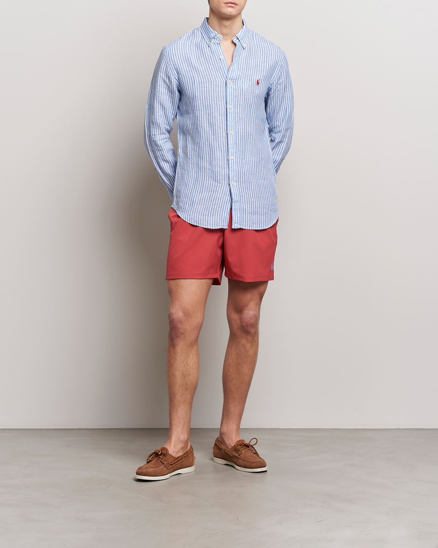 Men | Swimwear | Polo Ralph Lauren | Recycled Traveler Boxer Swimshorts Nantucket Red