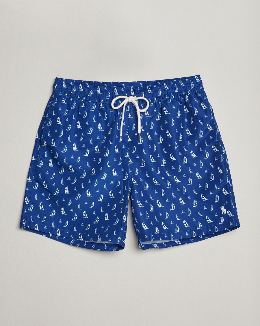 Men | Swimwear | Polo Ralph Lauren | Recycled Traveler Printed Swimshorts Blue Sail
