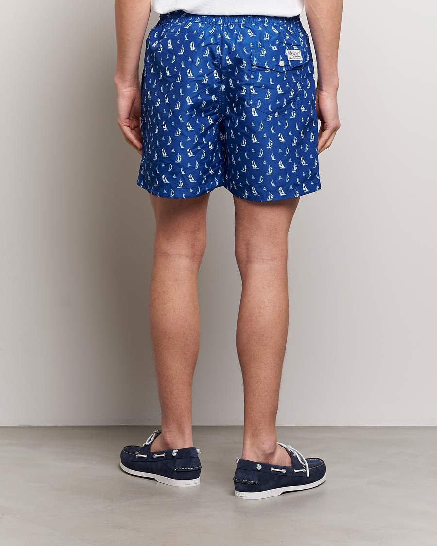 Men | Swimwear | Polo Ralph Lauren | Recycled Traveler Printed Swimshorts Blue Sail
