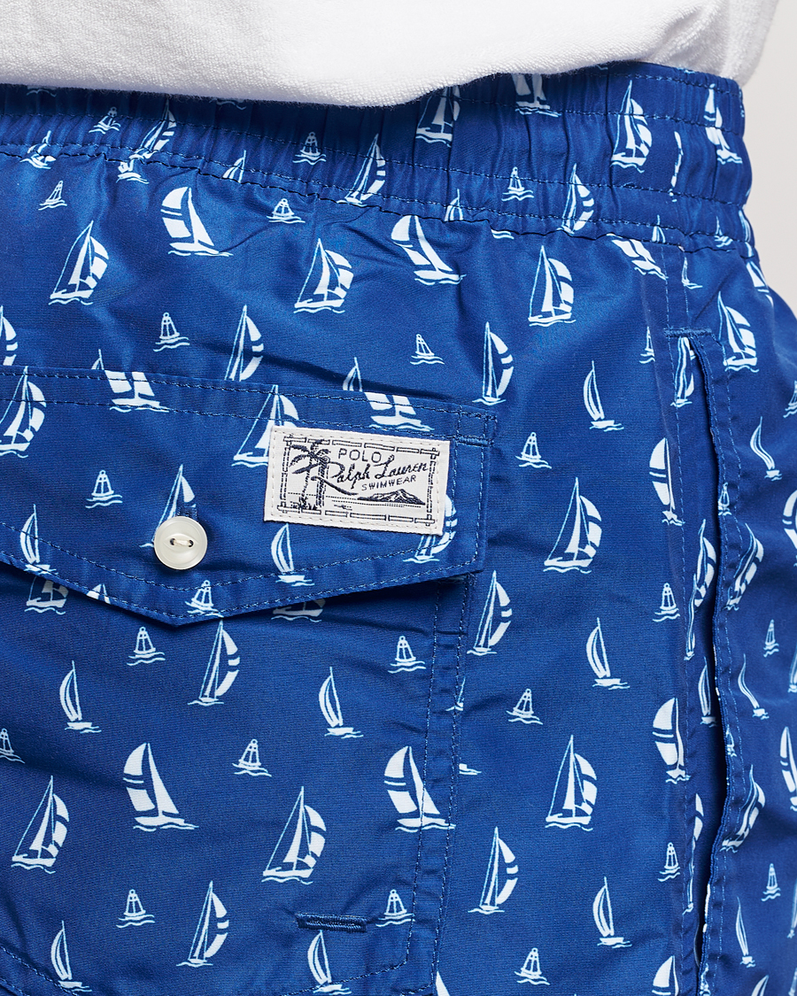 Men | Swimwear | Polo Ralph Lauren | Recycled Traveler Printed Swimshorts Blue Sail