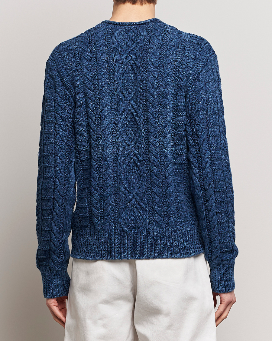 Men | Sweaters & Knitwear | Polo Ralph Lauren | Cotton Fisherman Sweater Indigo