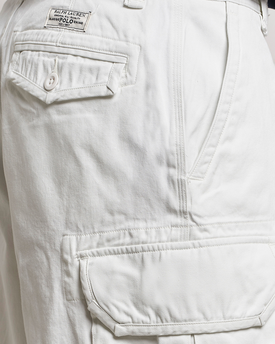 Men | Shorts | Polo Ralph Lauren | Slub Twill Cargo Shorts Deckwash White