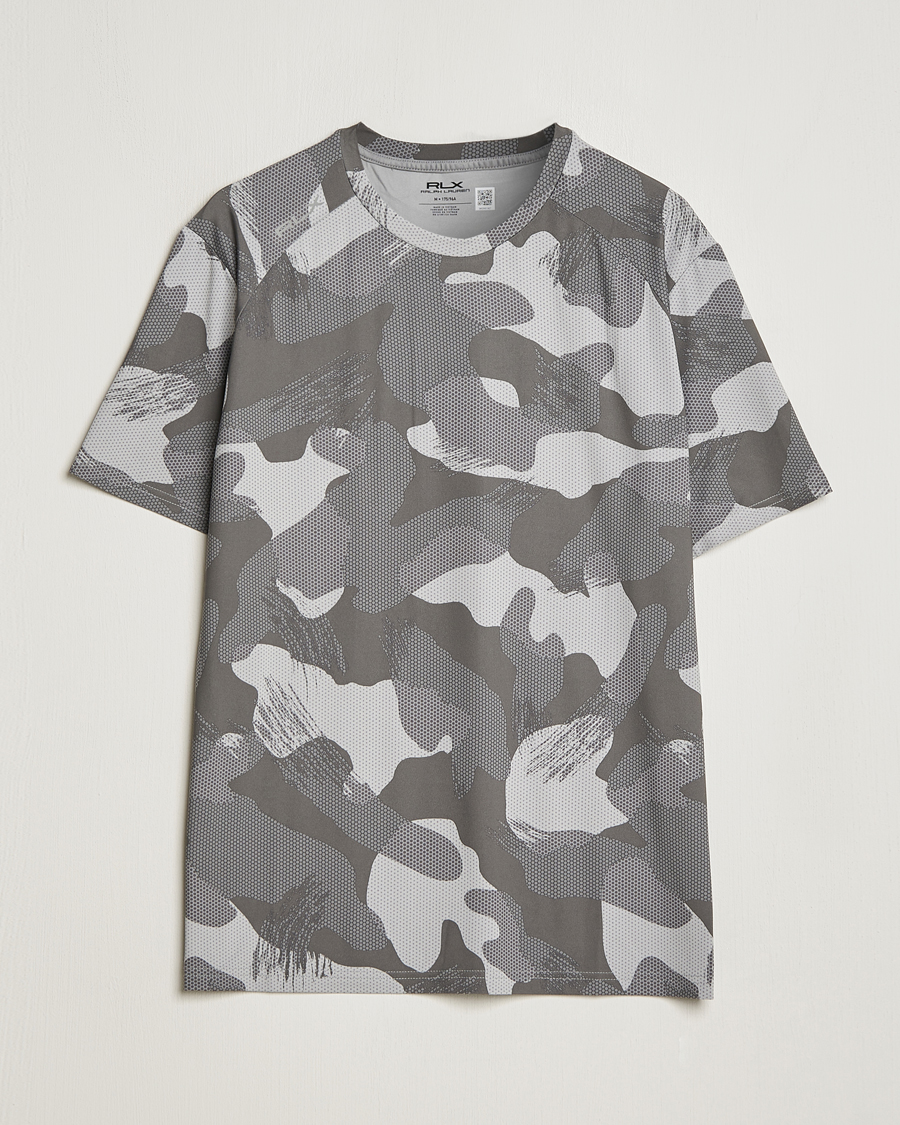 Men | T-Shirts | RLX Ralph Lauren | Peached Airflow Camo Crew Neck T-Shirt Grey
