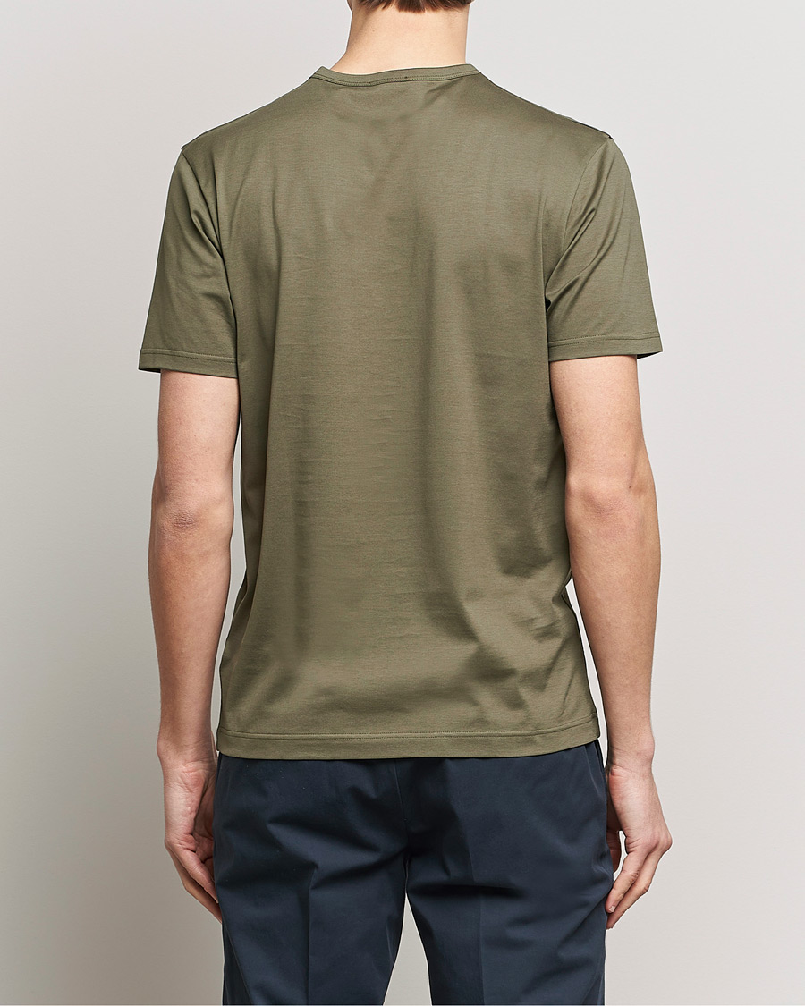 Men | T-Shirts | Sunspel | Crew Neck Q82 Cotton T-Shirt Khaki