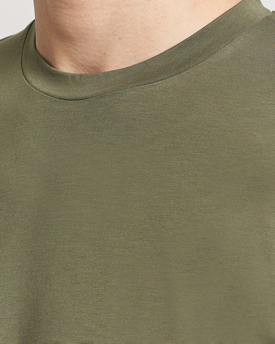 Men | T-Shirts | Sunspel | Riviera Midweight Tee Khaki