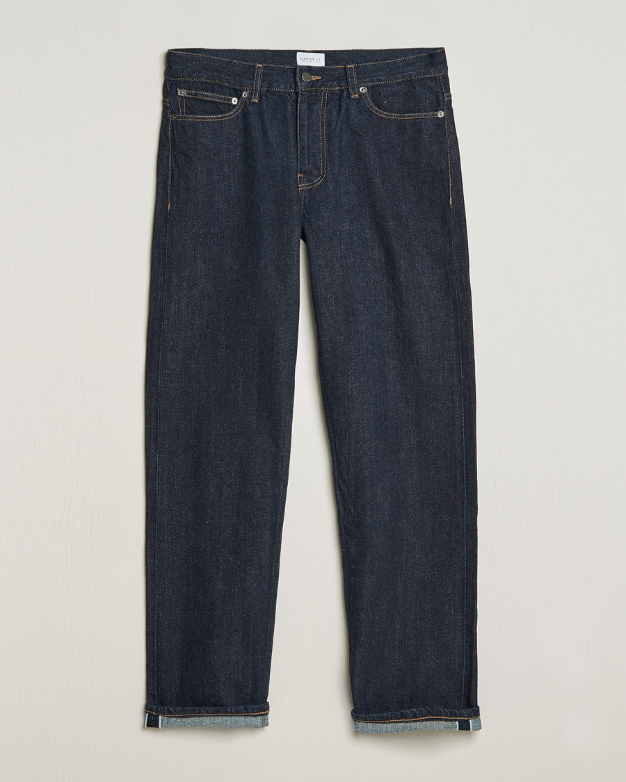 Men | Jeans | Sunspel | Japanese Selvedge Jeans Blue