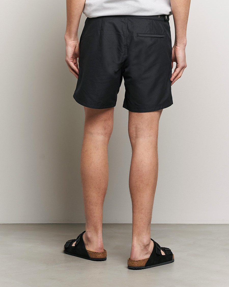 Men | Swimwear | Sunspel | Recycled Seaqual Tailored Swim Shorts Black