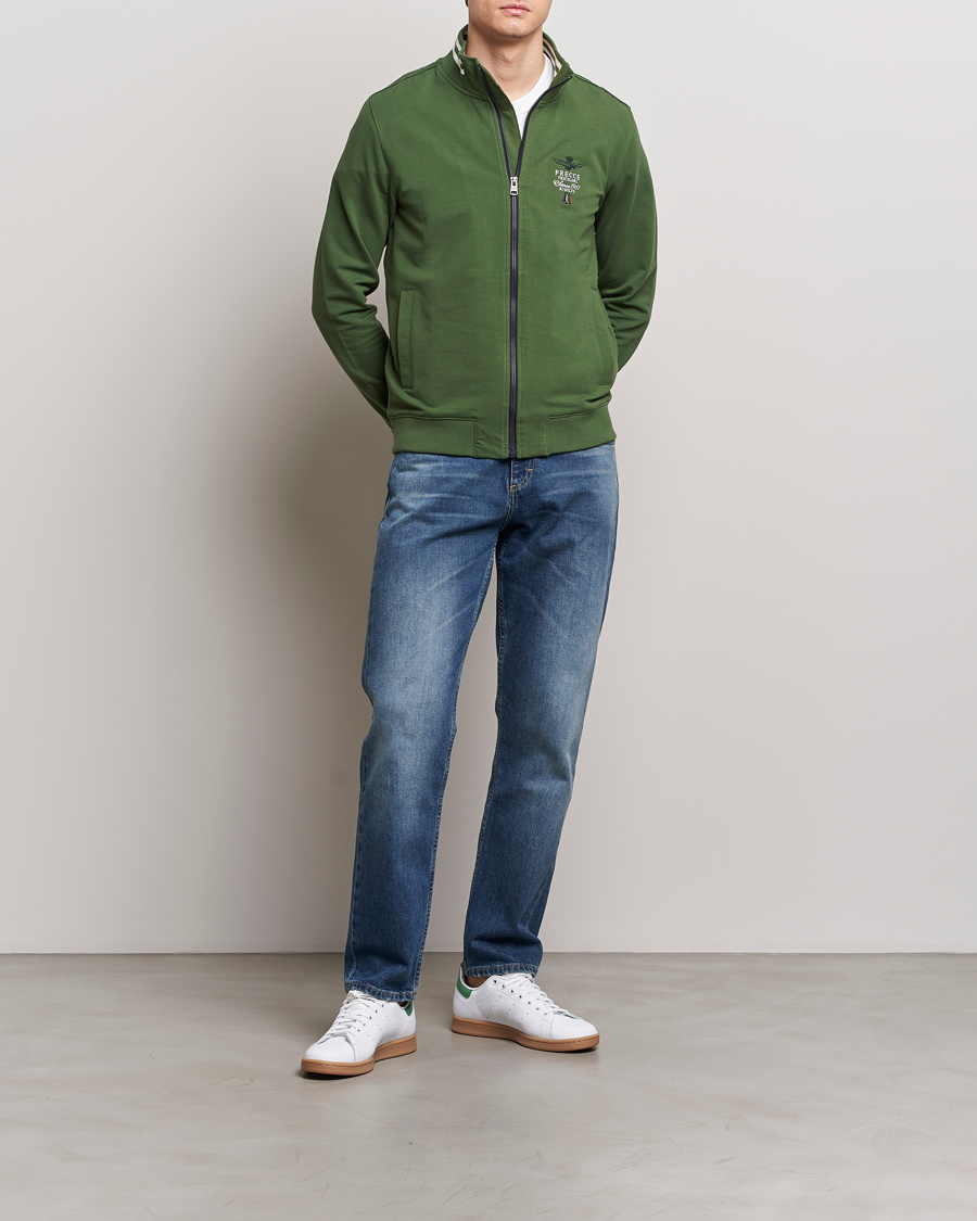 Men | Sweaters & Knitwear | Aeronautica Militare | Full Zip Sweater Seaweed Green