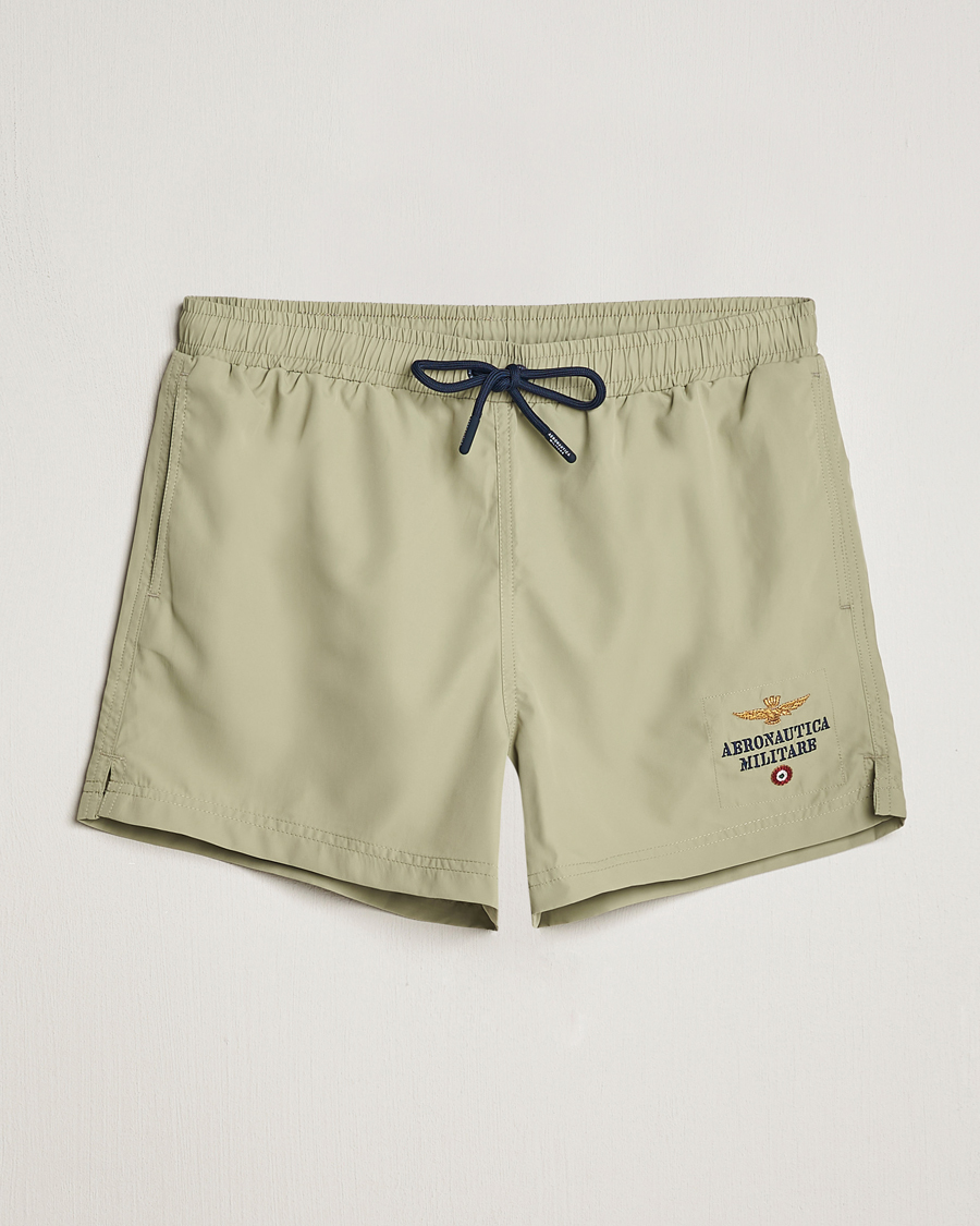 Men | Swimwear | Aeronautica Militare | Costume Swim Shorts Sage Green