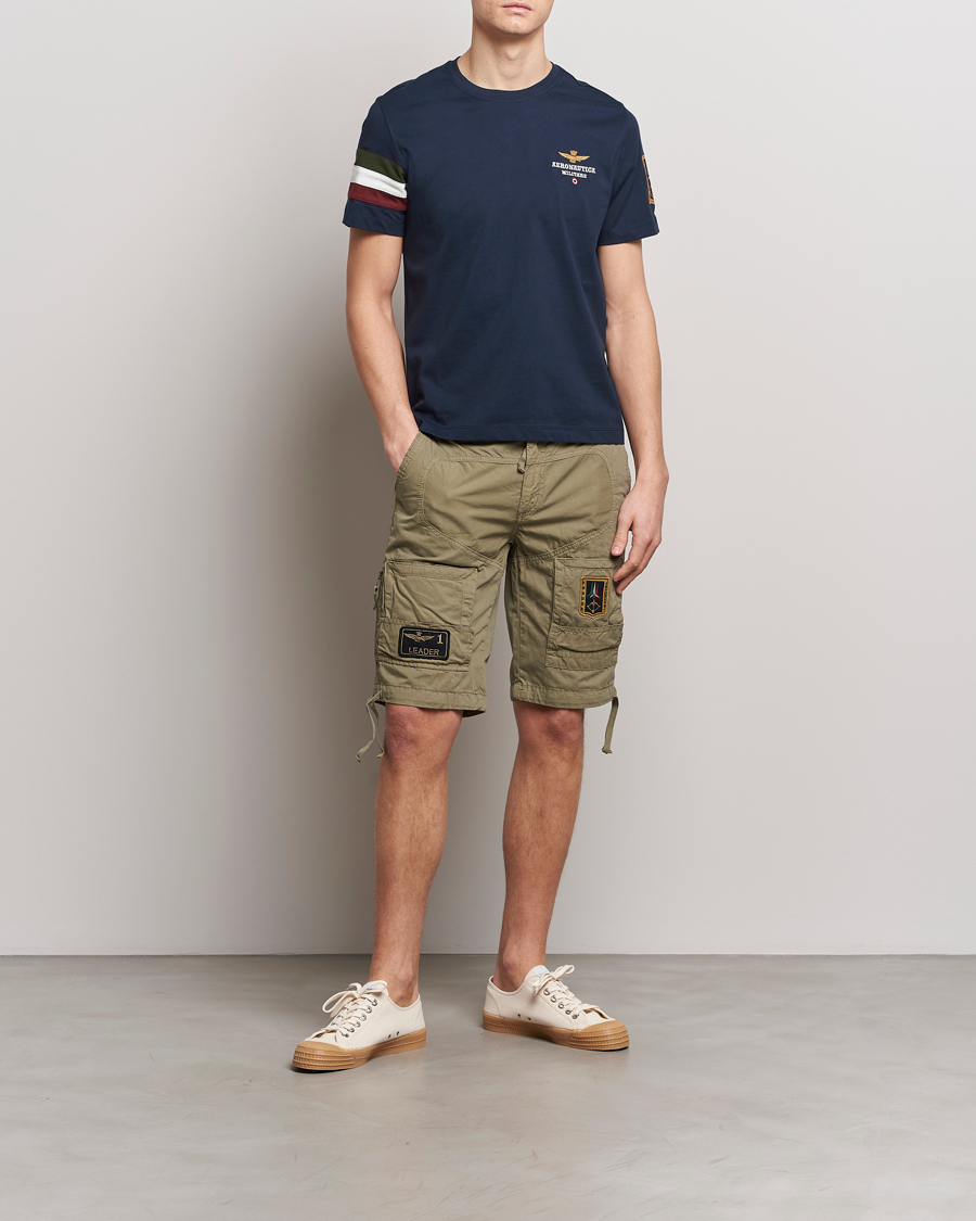 Men | T-Shirts | Aeronautica Militare | Tricolori Crew Neck T-Shirt Navy