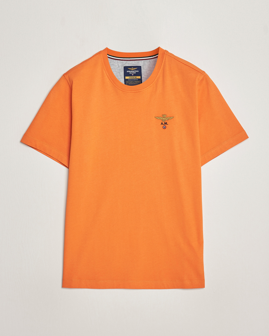 Men | T-Shirts | Aeronautica Militare | TS1580 Crew Neck T-Shirt Carrot Orange