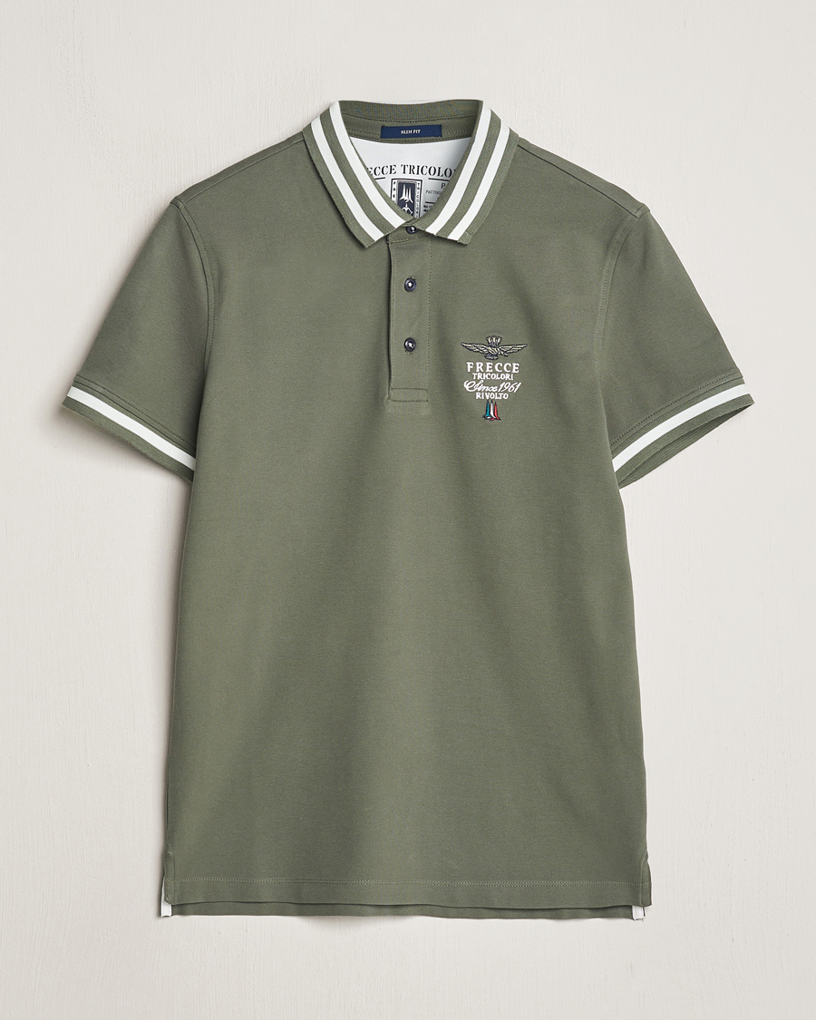 Men | Polo Shirts | Aeronautica Militare | Tipped Polo Verde Green