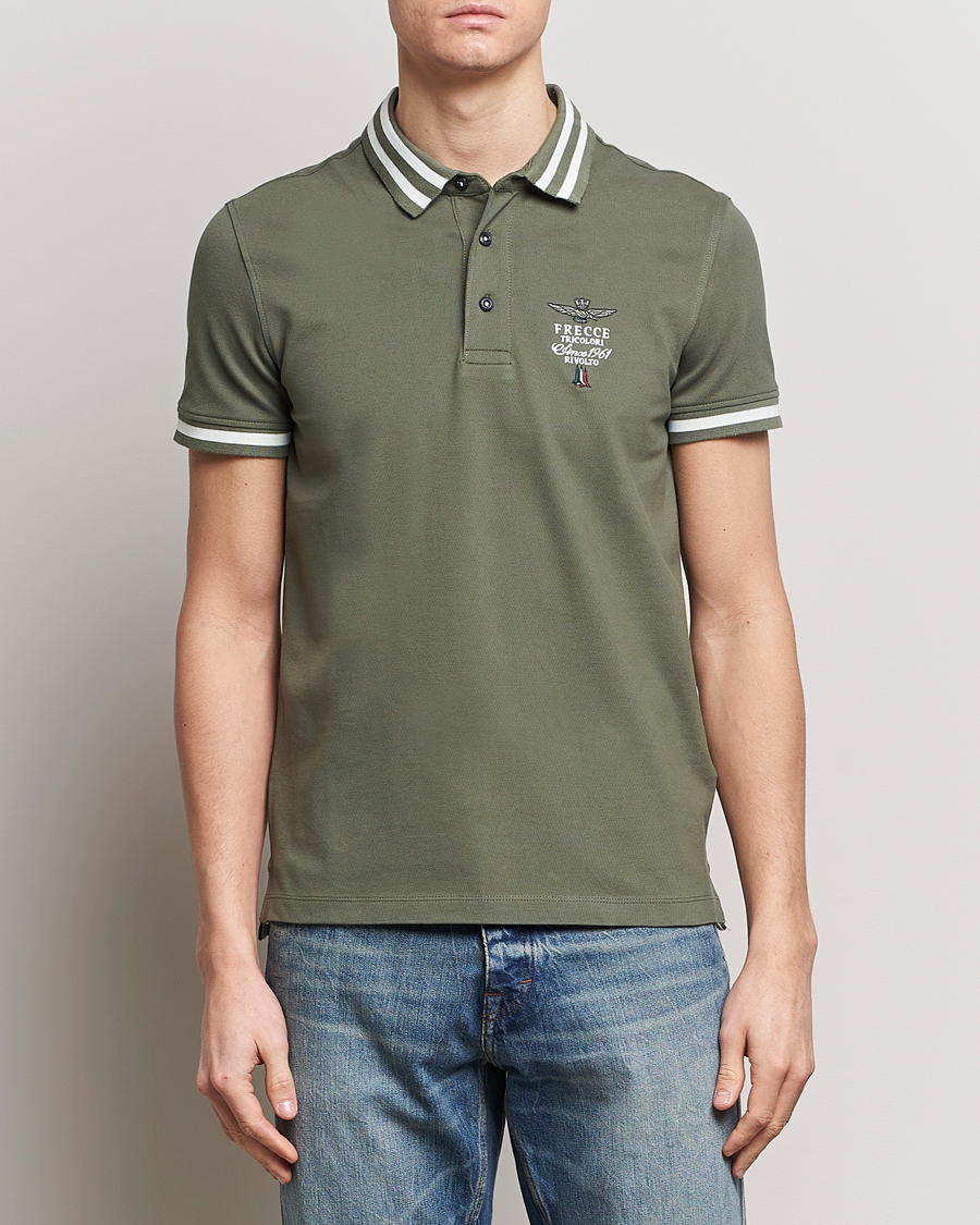 Men | Polo Shirts | Aeronautica Militare | Tipped Polo Verde Green