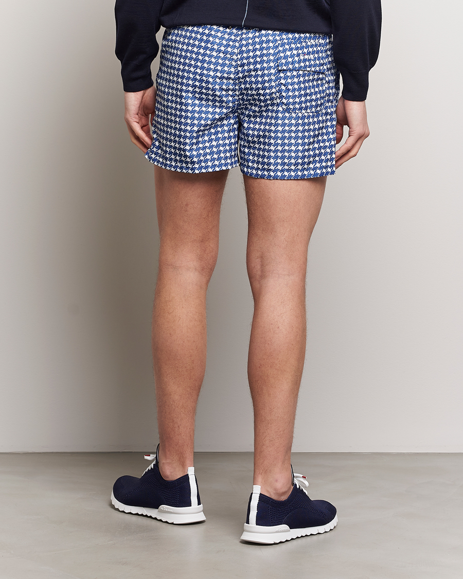 Men | Swimwear | Kiton | Printed Nylon Swim Shorts Navy