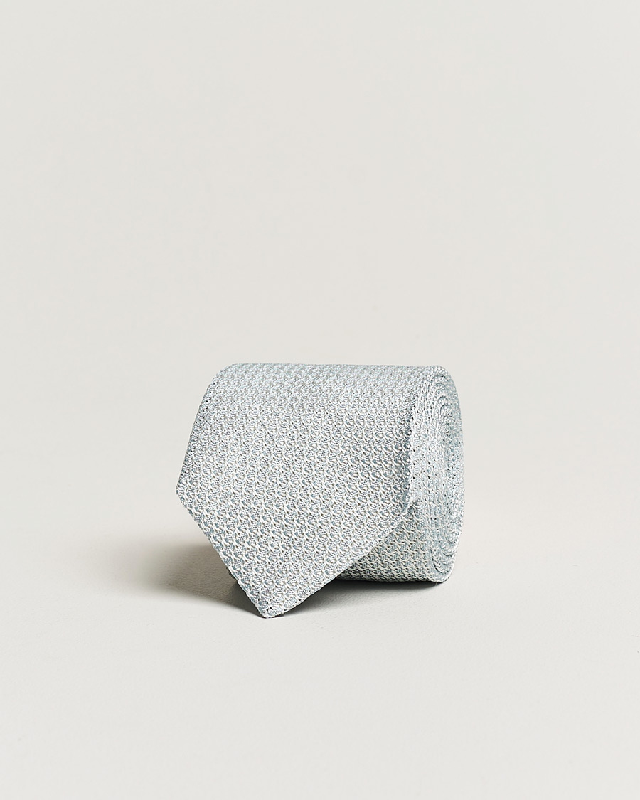Men | Ties | Amanda Christensen | Silk Grenadine 8 cm Tie Sky Blue