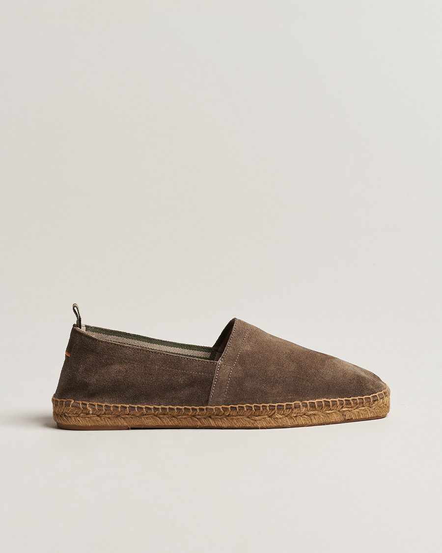 Men | Espadrilles | Castañer | Pablo Casual Suede Espadrilles Topo