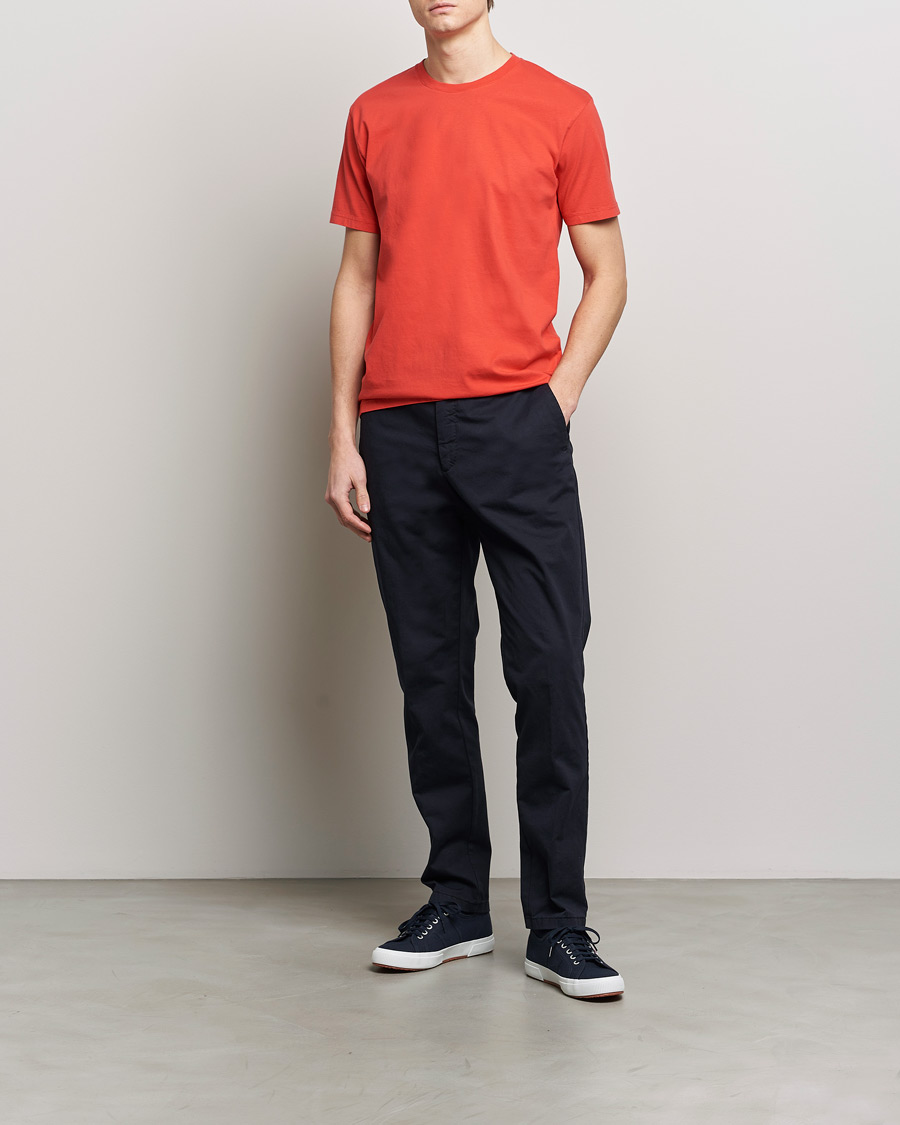 Men | T-Shirts | Colorful Standard | Classic Organic T-Shirt Red Tangerine