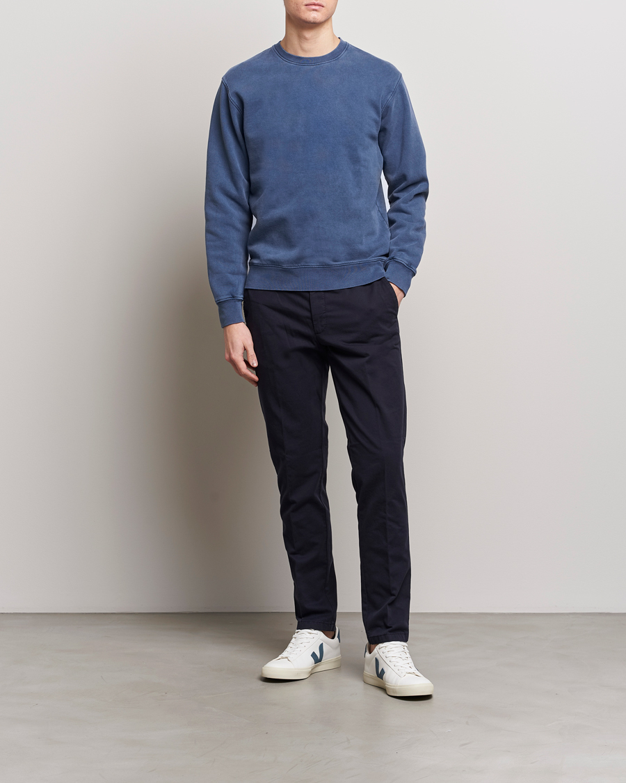 Men | Sweaters & Knitwear | Colorful Standard | Classic Organic Crew Neck Sweat Neptune Blue