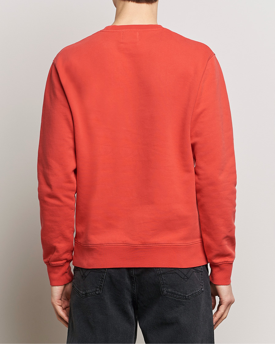 Men | Sweaters & Knitwear | Colorful Standard | Classic Organic Crew Neck Sweat Red Tangerine